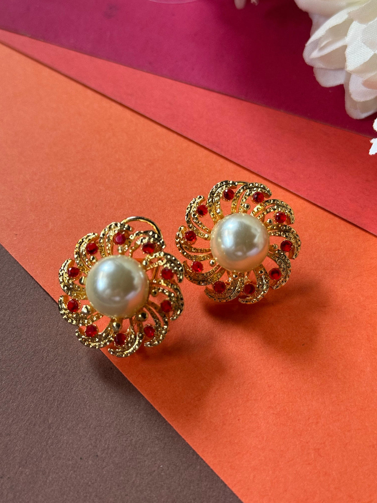 sunflower red studs