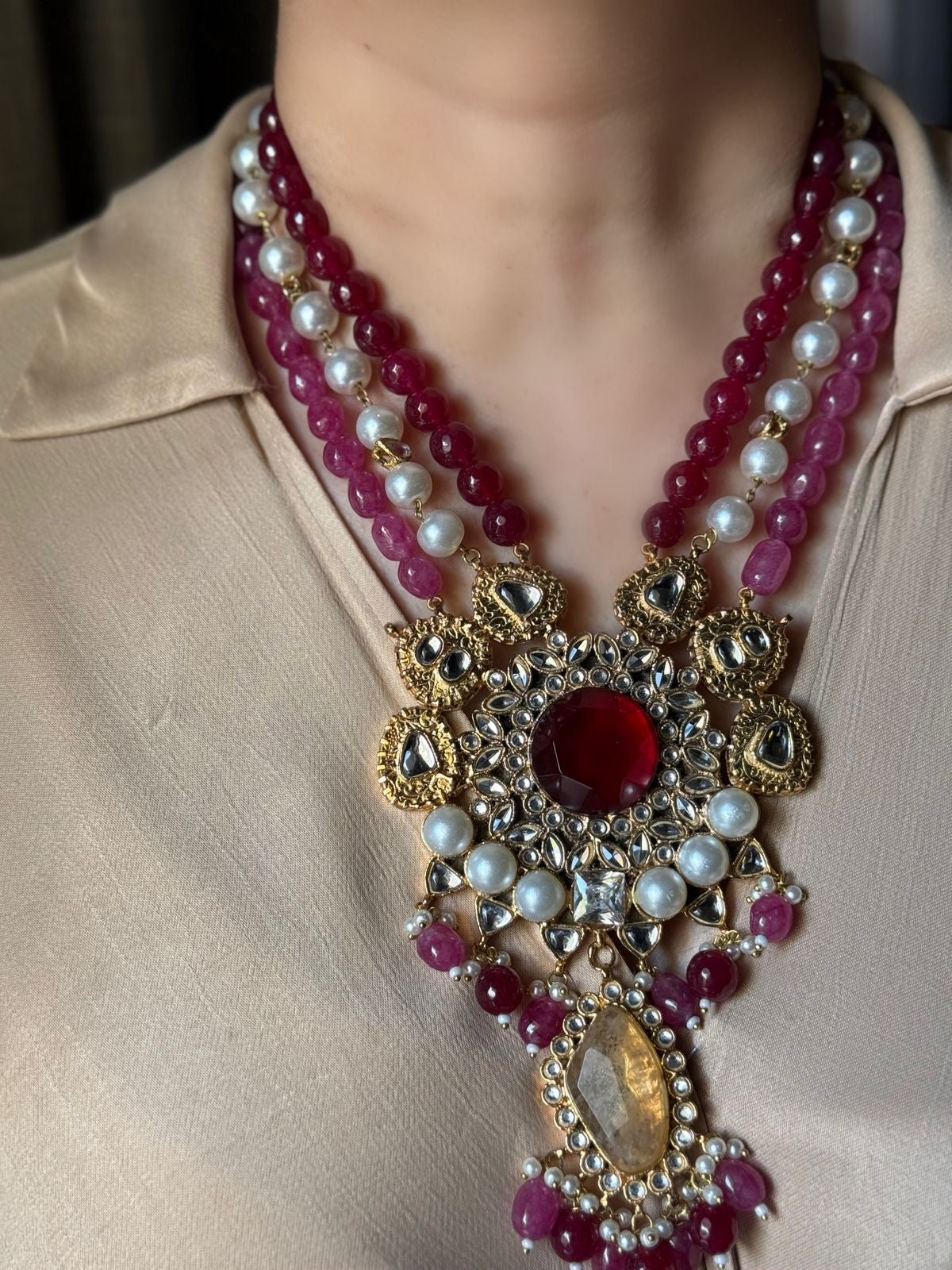 A Ruby Kundan Mala
