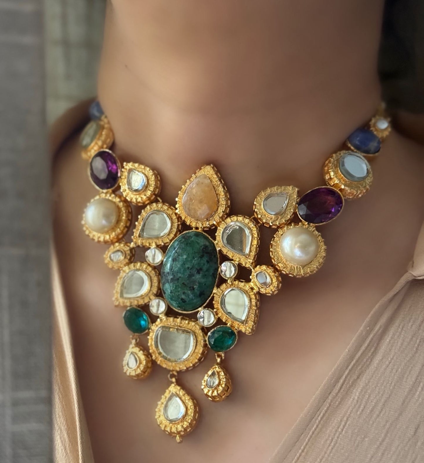 A Multi Kundan Necklace