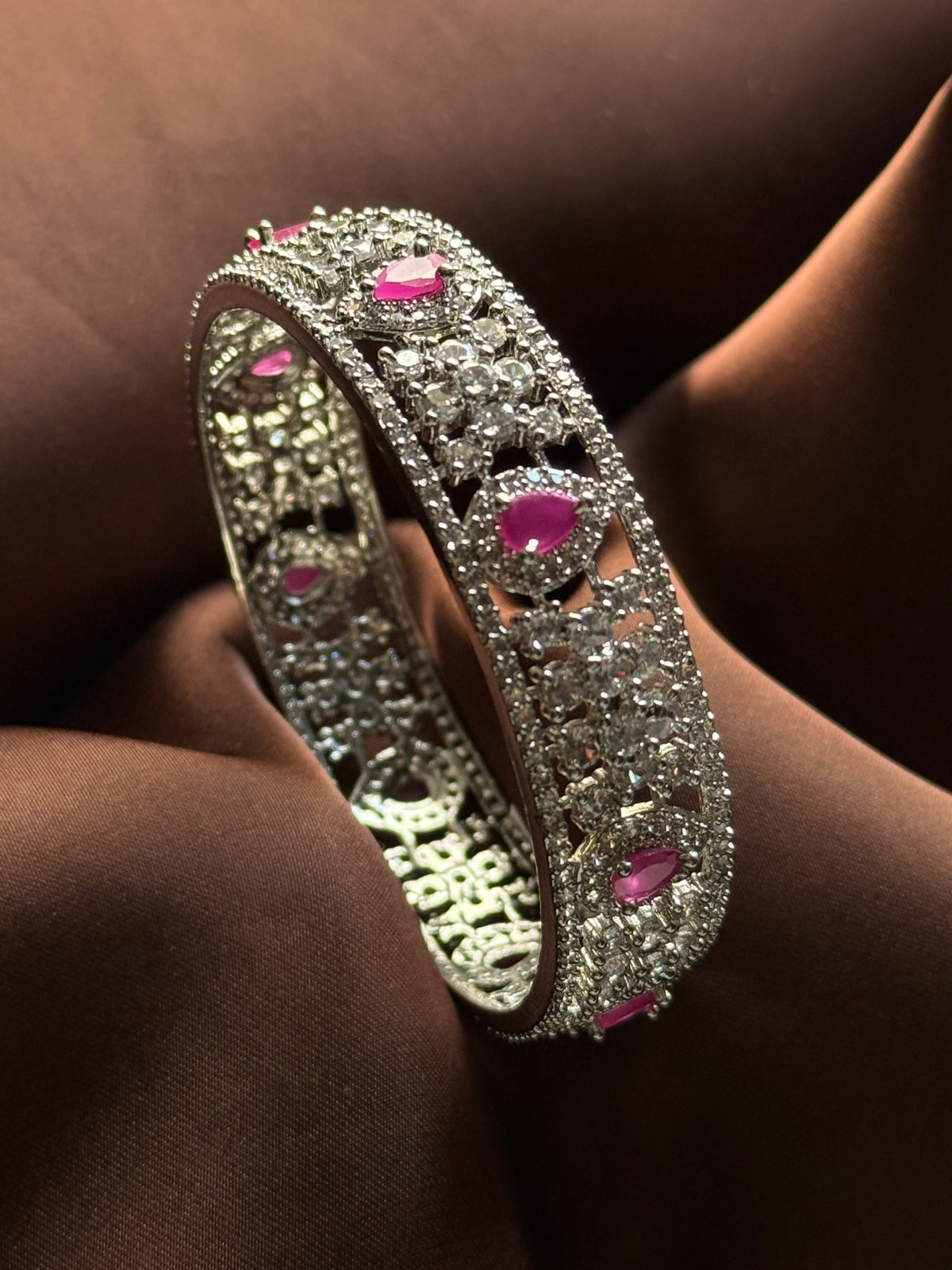 Fuchsia Royale Crystal Bangle