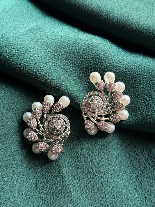 Blush Rose Crystal Earrings