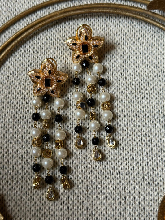 A B&W Chandelier Earrings